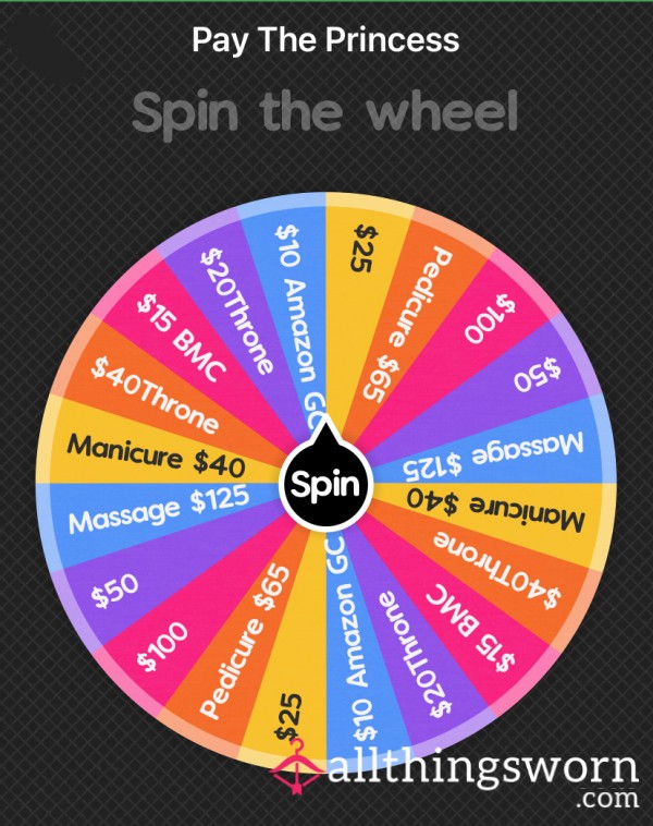 Pay The Princess Wheel Spins