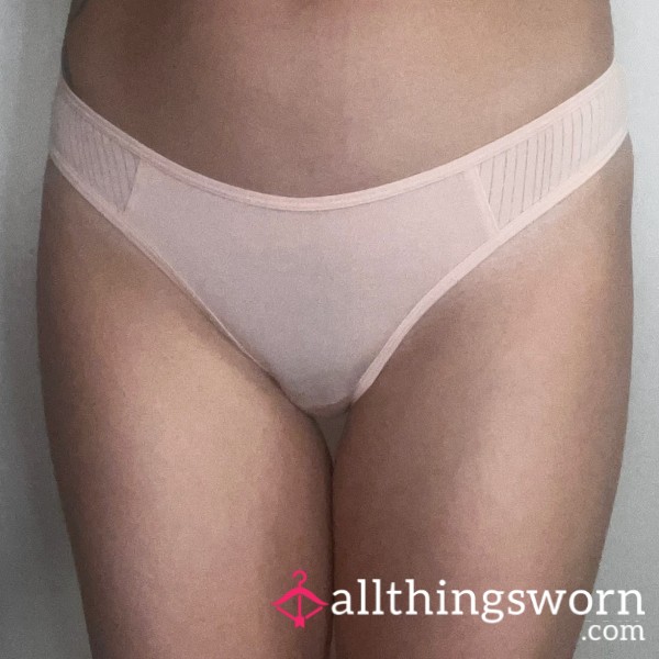 Peach Cotton Thong