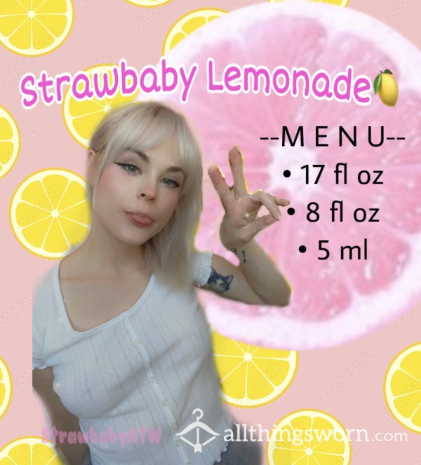 P** | Lemonade | Pi*s | Water Sports | Strawbaby Lemonade | Extras | Wet