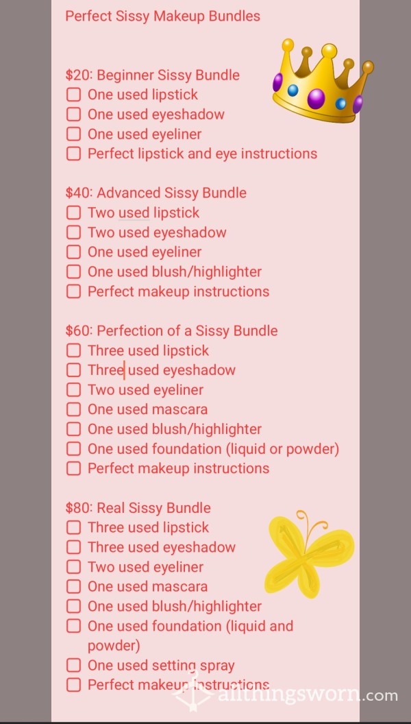 Perfect Sissy Makeup Bundles 👸👸