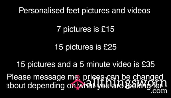 Personalised Feet Pictures And Videos