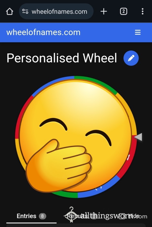 Personalised Humiatiom Wheel