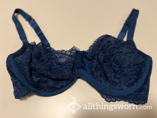 Petrol Blue Lace Bra