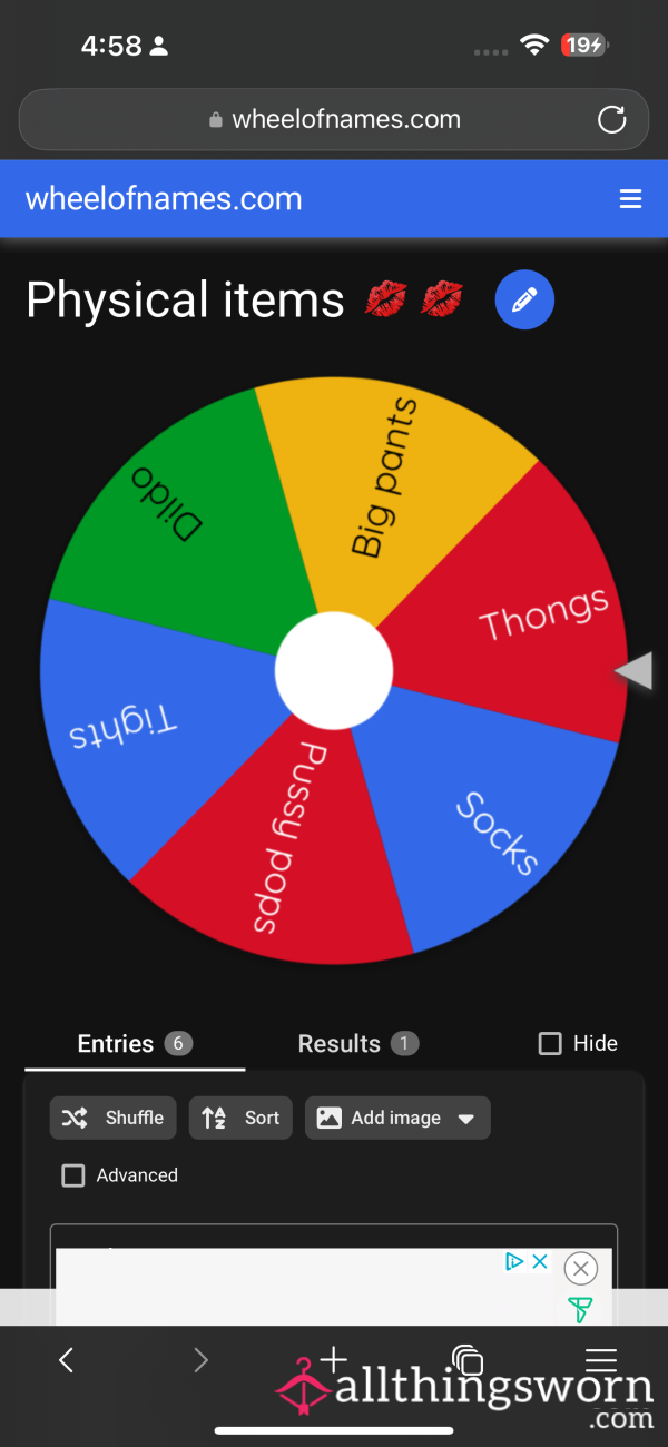 Physical Items Spin The Wheel