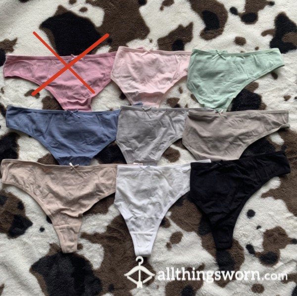 Pick My Panties For Work/Day — Cotton Thong