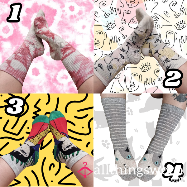 🧦 Pick Your Pair - Fun Crew Socks (Custom Wear)