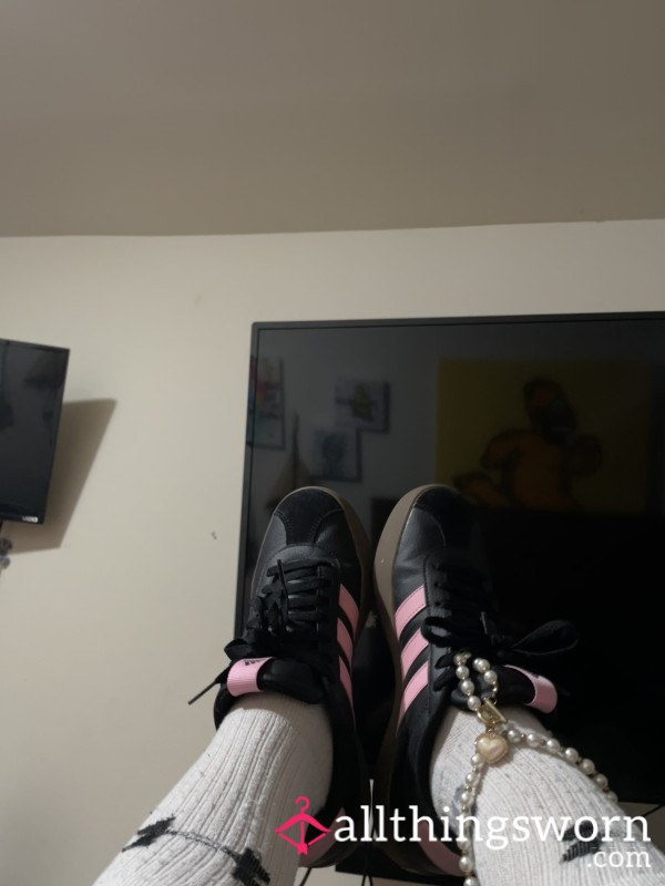 Pink And Black Adidas Sneakers