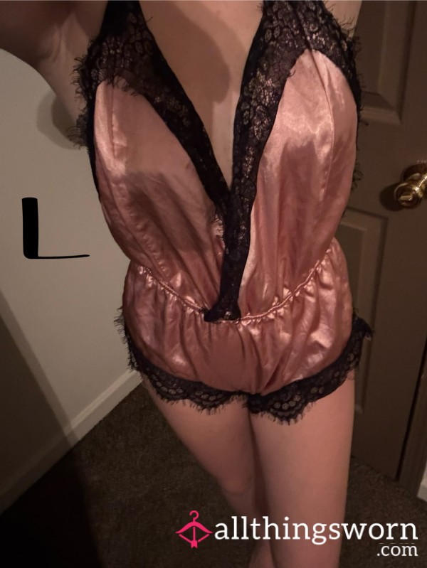 Pink And Black Lingerie Set