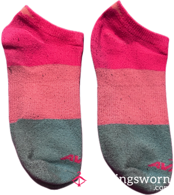 Pink And Blue Ankle Socks