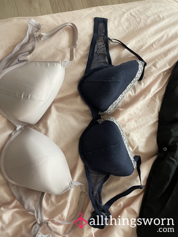 Pink And Blue Well Worn Bras