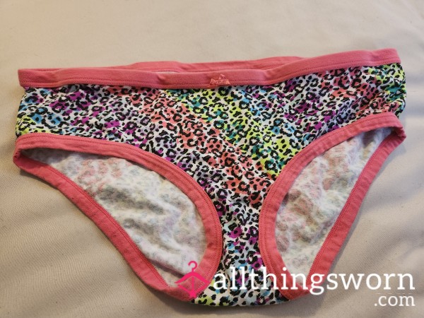 Pink And Multi Colored Panties Cheeta Print Pink Panties