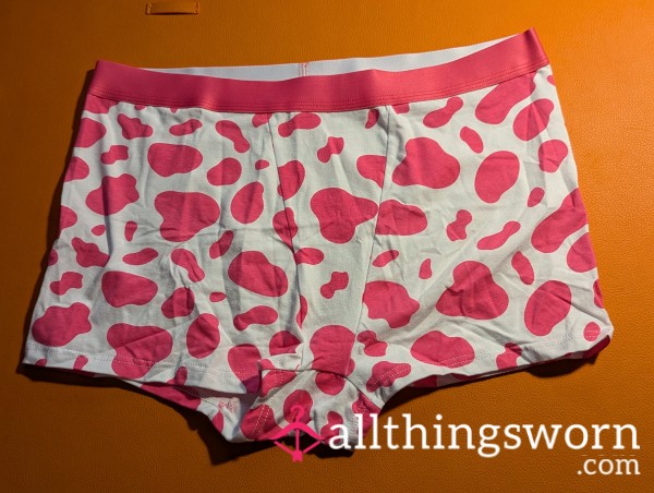 Pink And White Cotton Short Style Panties