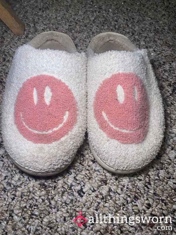 Pink And White Smelly Slippers