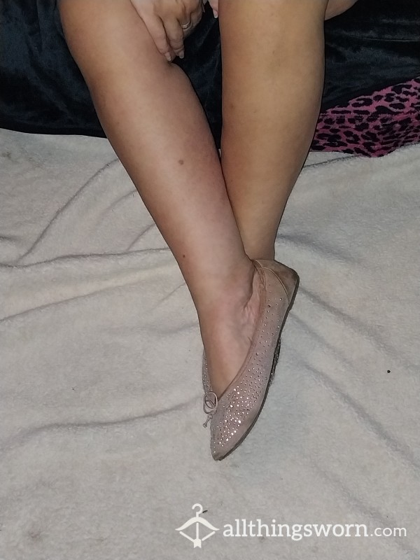 Pink Ballet Flats Very Worn