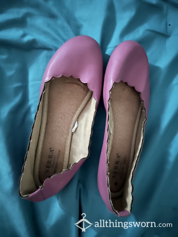 Pink Ballet Flats WELL WORN