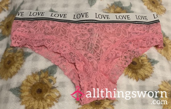 Pink Bikini Lace Panties Waiting For Your Caress