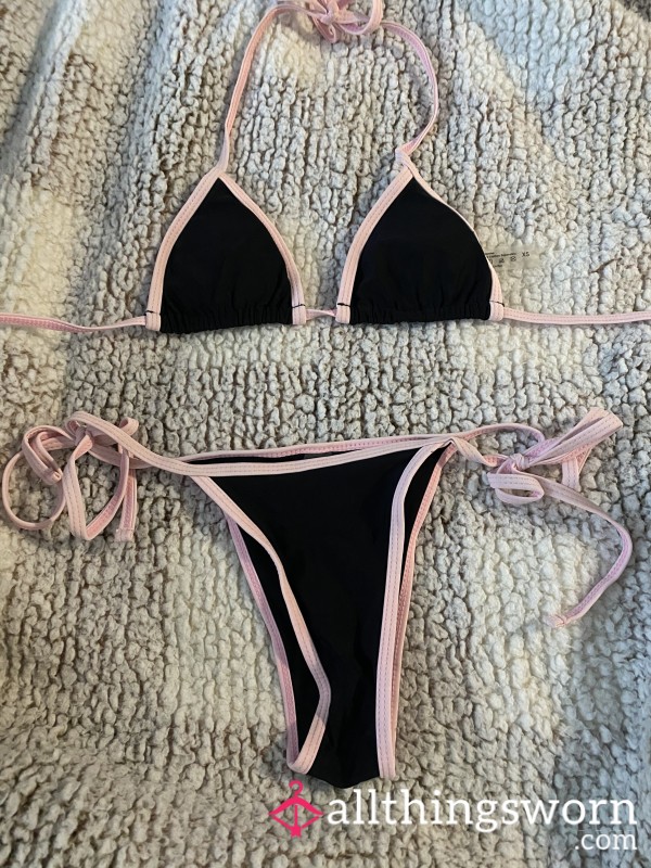 Pink & Black Bikini