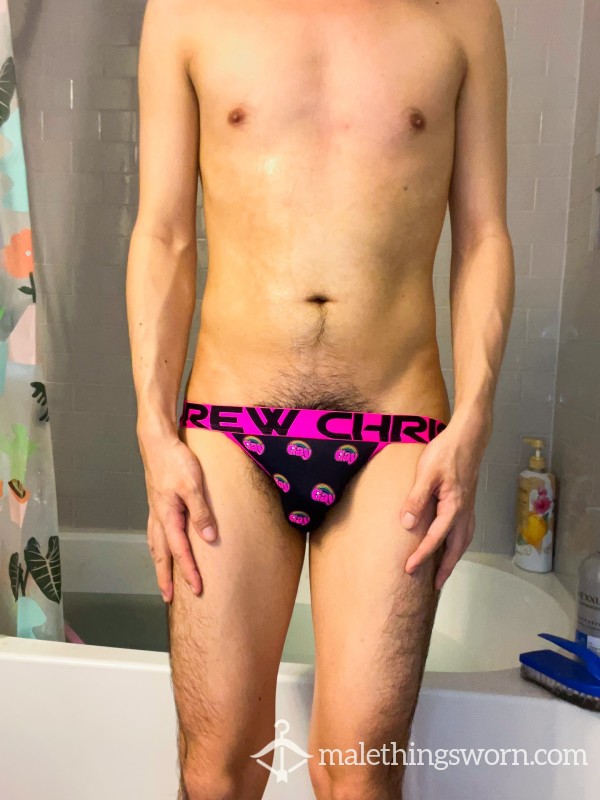 Pink Black Gay Jockstrap Andrew Christian Size Medium