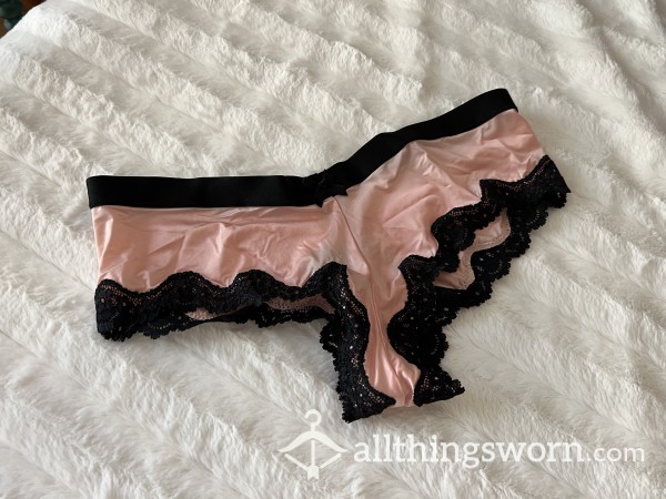 Pink & Black Satin&Lace