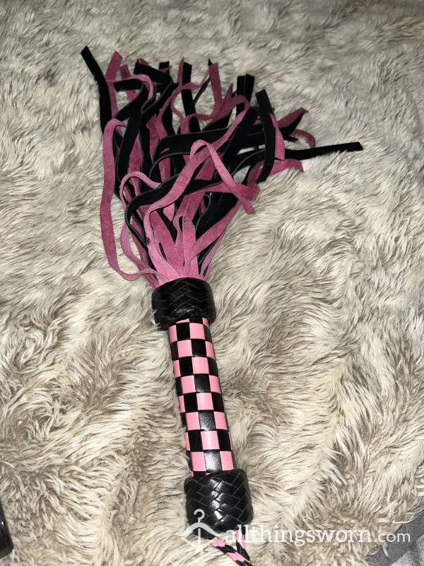 Pink & Black Suede Flogger