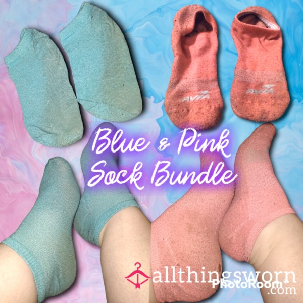 💖 Pink & 💙 Blue Socks Bundle