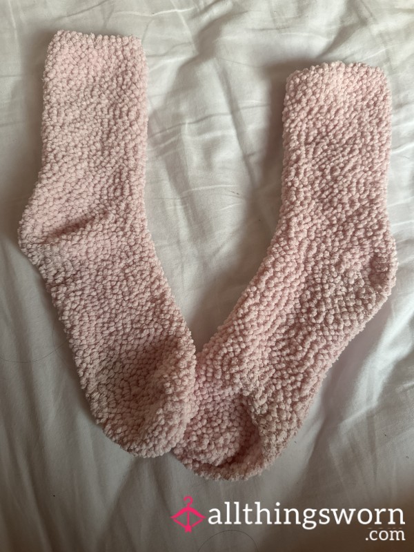 Pink Bobble Bed Socks