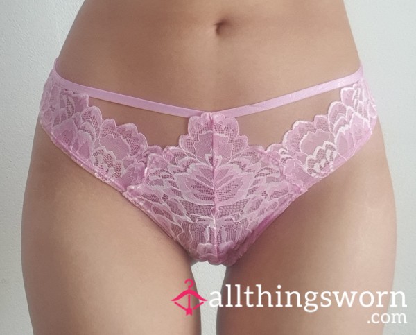 🩷 Pink Brazilian With Lace Details 🩷