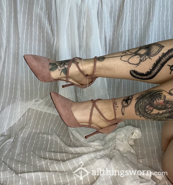 Pink Close Toed High Heels