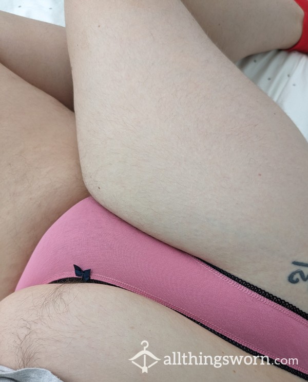 Pink Cotton Panties, Bikini Brief Knickers Full Day Wear