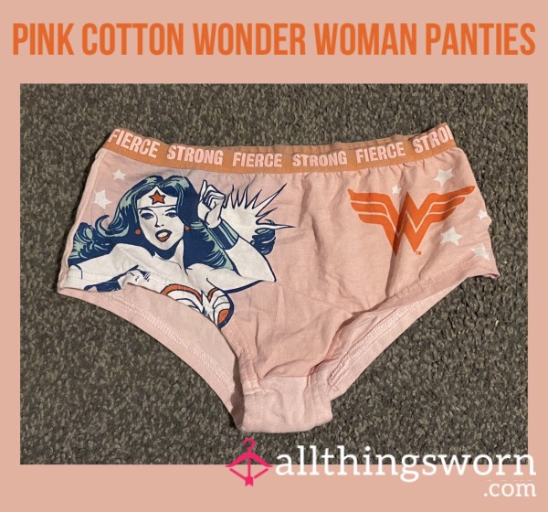 *reduced* Pink Cotton Wonder Woman Panties🦸🏻‍♀️