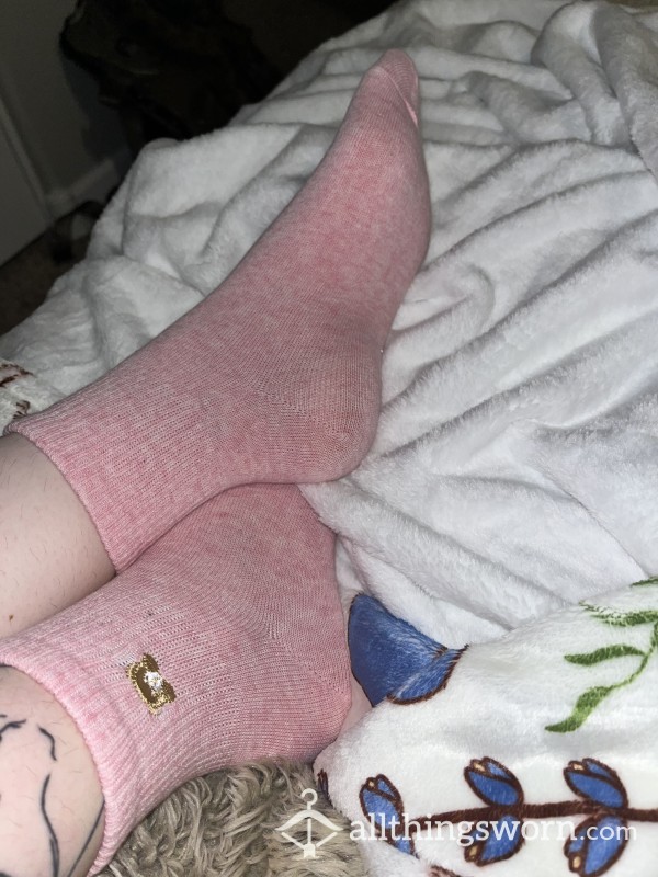 Pink Crew Socks