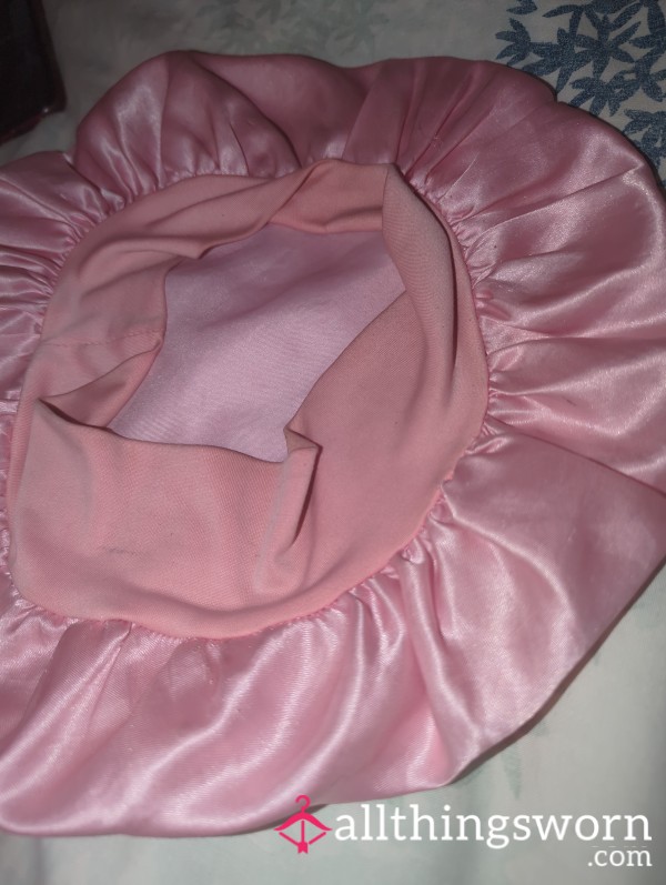 Pink Satin Unwashed Bonnet