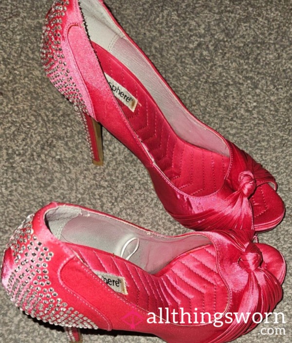 Pink Diamante High Heels