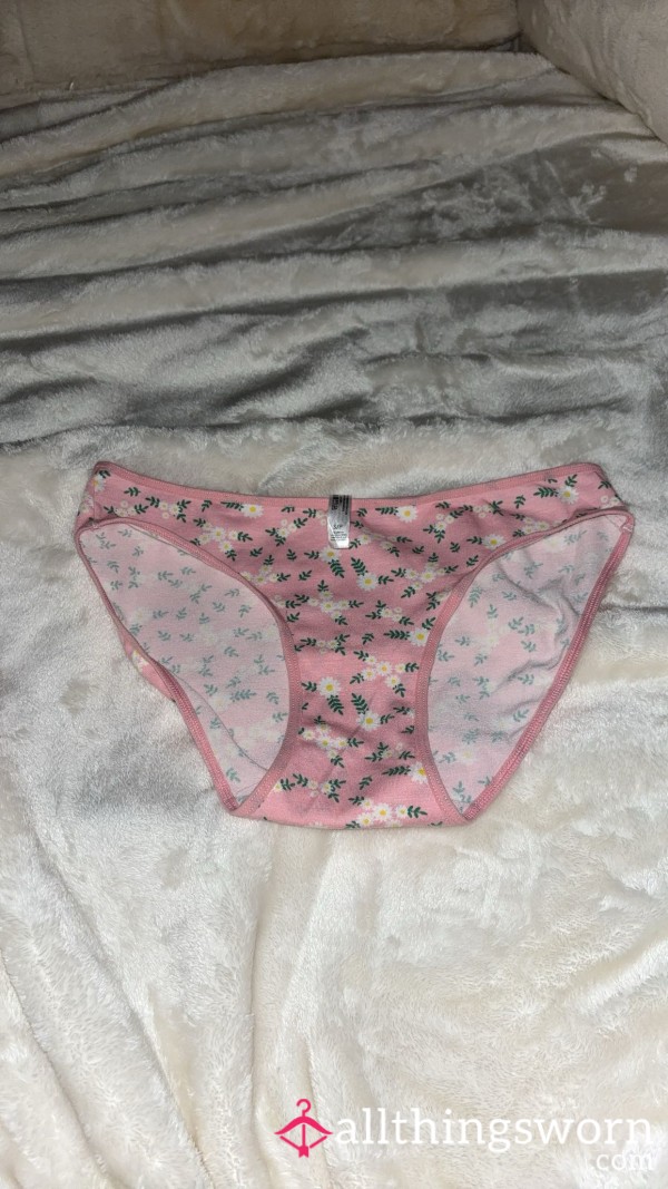 Pink Flor*l Bikini Panties