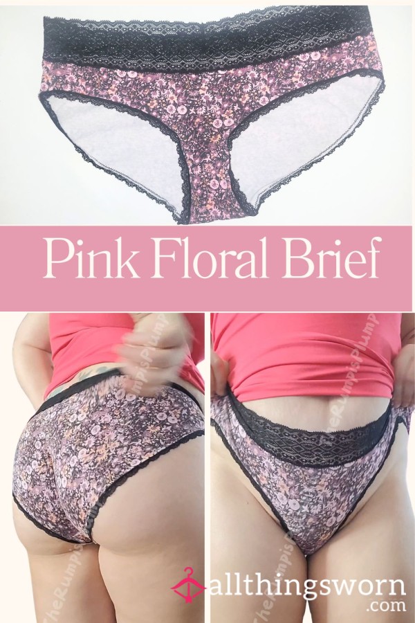 Pink Flor*l Brief