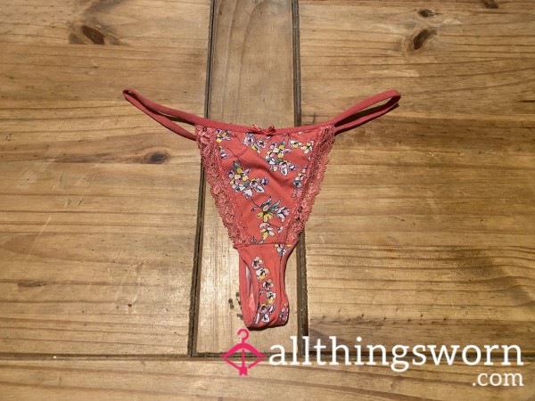 Pink Flor*l G String