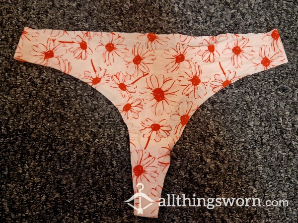 Pink Flor*l Seam Free Thong