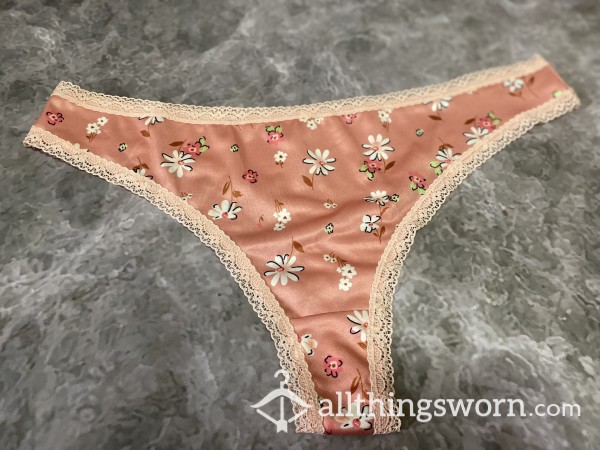 Pink Flor*l Thong