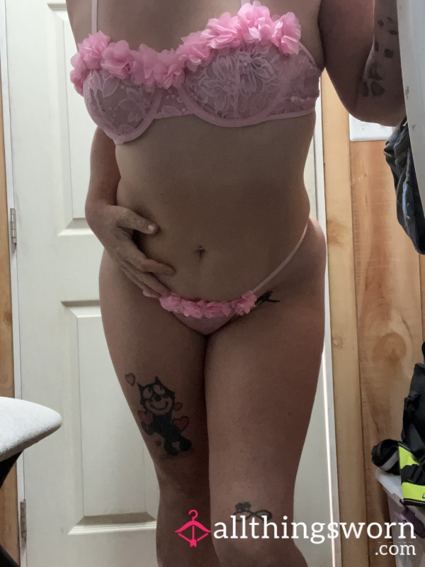 Pink Flower Lingerie