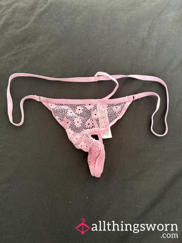 Pink Flowery Thong