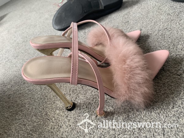 Pink Fluffy Heels