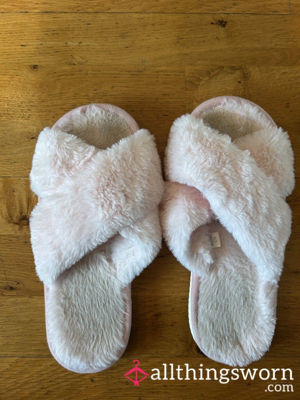 Pink Fluffy Slip On