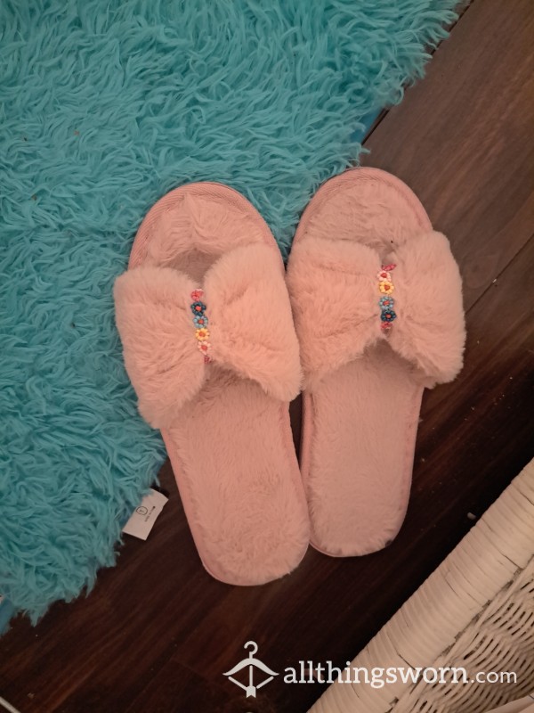 Pink Fluffy Slippers