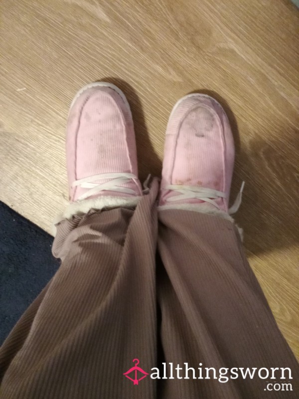 Pink Fuzzy Slippers