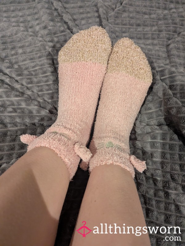 Pink Fuzzy Socks