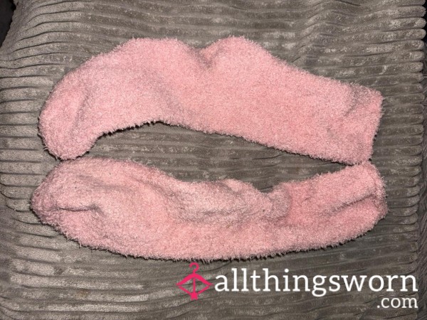 Pink Fuzzy Socks Xx