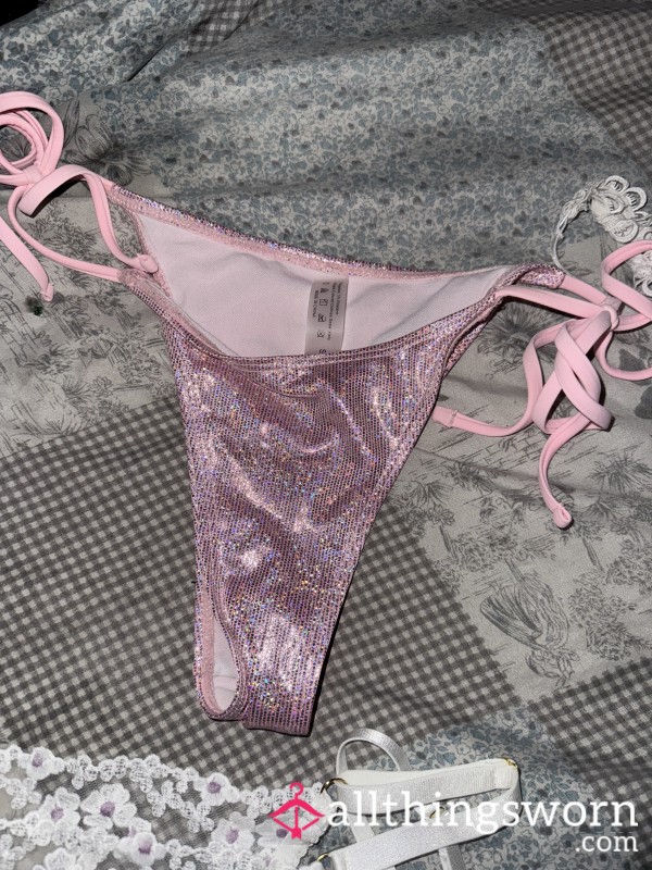 Pink Glittery Bikini Bottoms