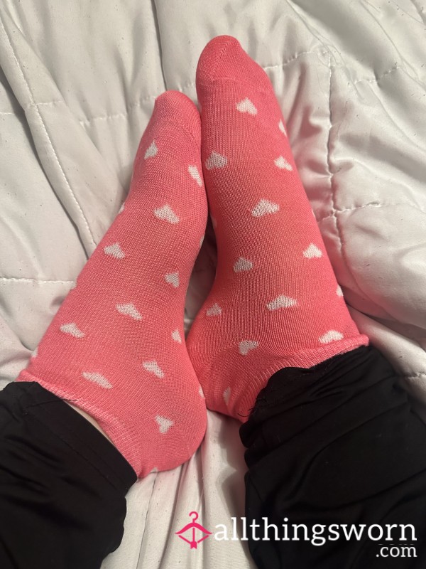 Pink Heart Socks(goth Girl)