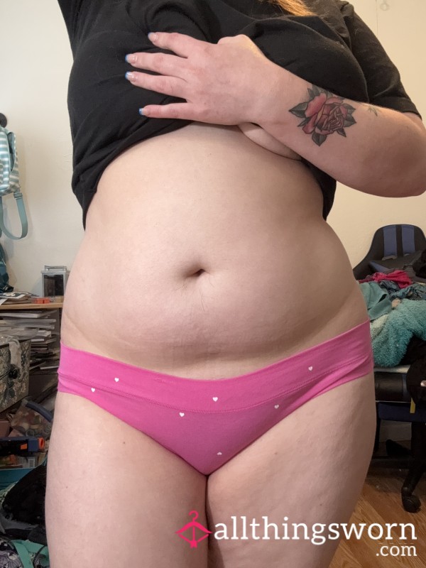 Pink Hearts Cotton Panties