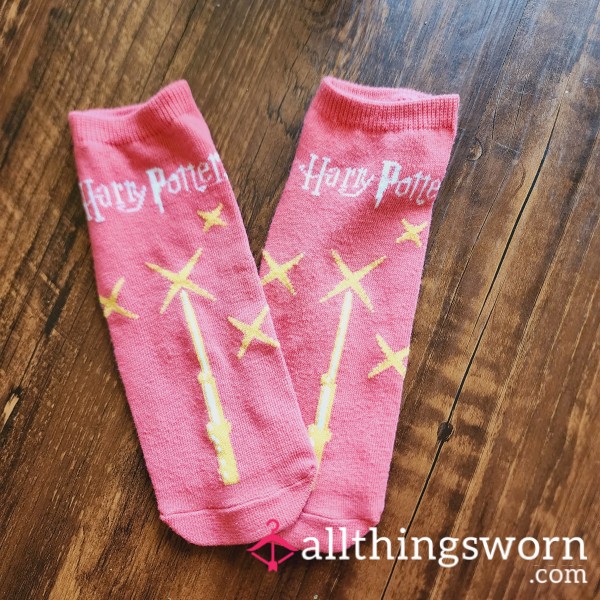 Pink HP Wand Socks